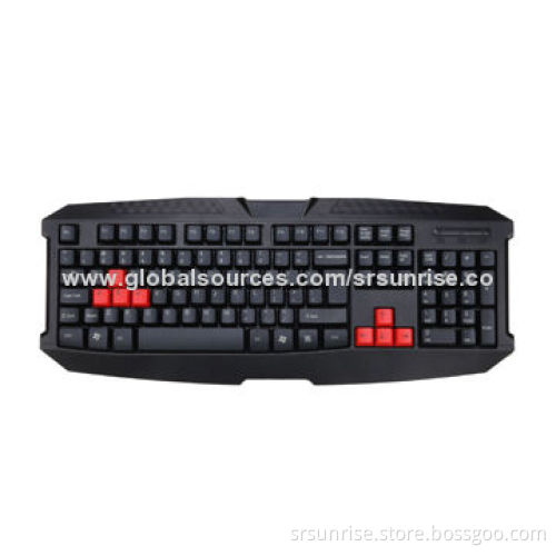 Wired Standard Keyboard with USB, PS/2 Port, Waterproof Ergonomic Design